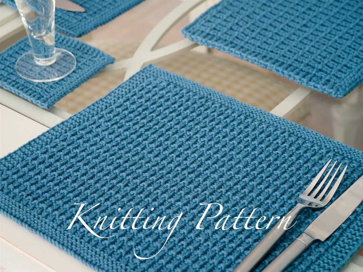 Knit placemats pattern