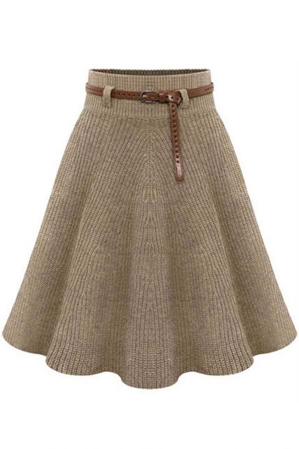 Knit pleated skirt pattern