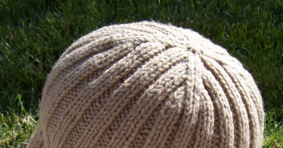 Knit ribbed hat pattern
