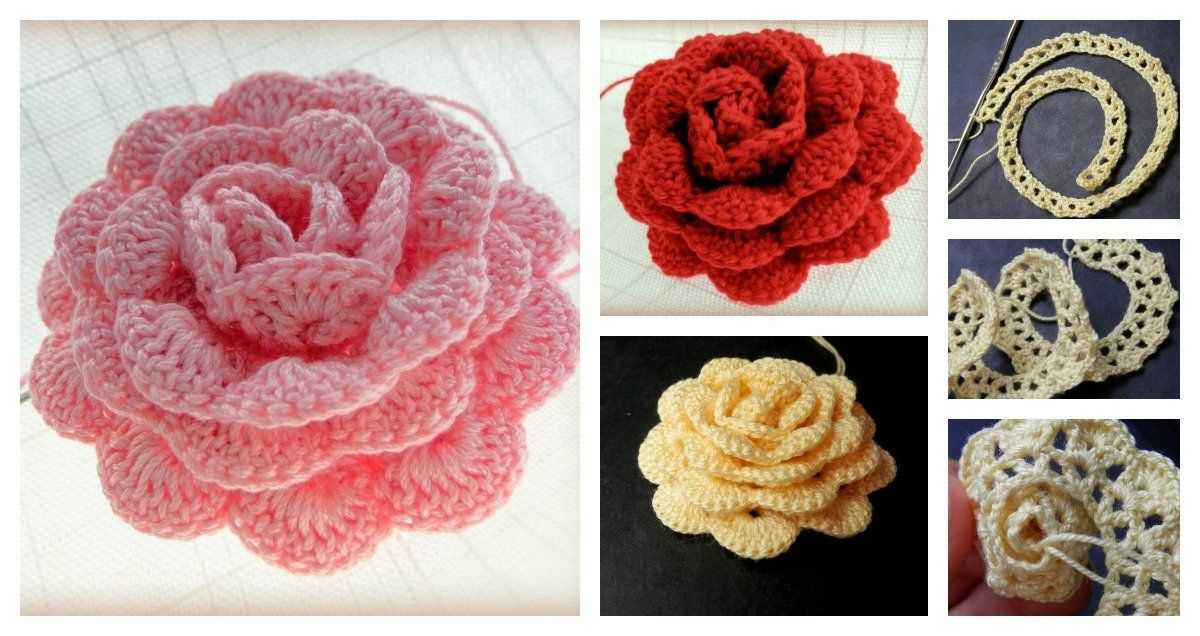Knit rose pattern
