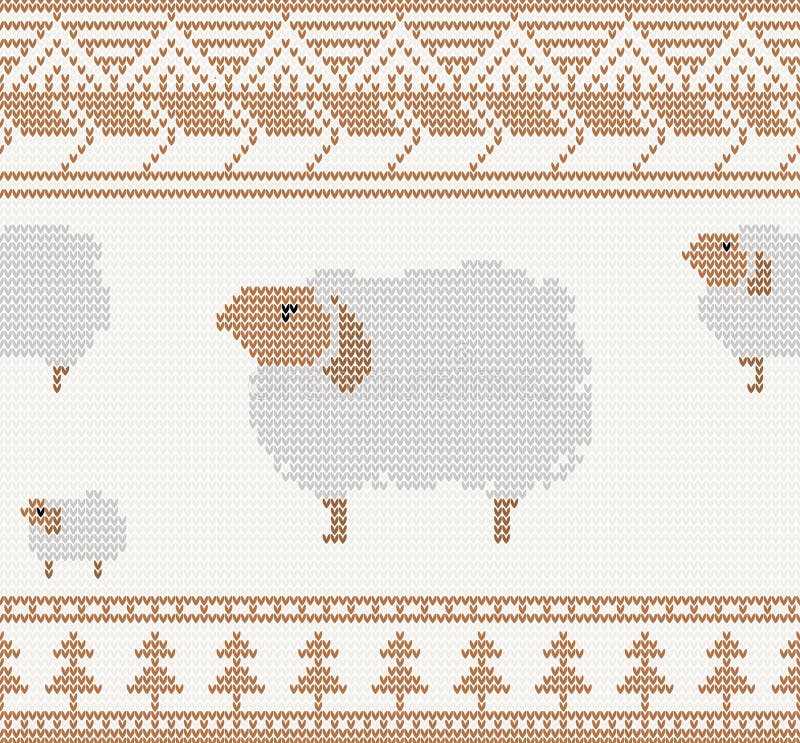Knit sheep pattern