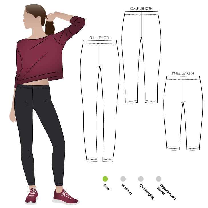 Knit shorts sewing pattern
