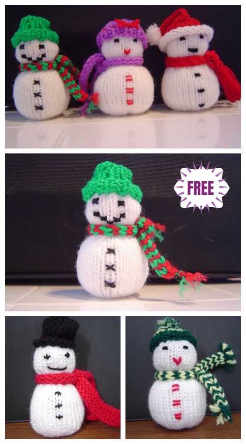 Knit snowman pattern