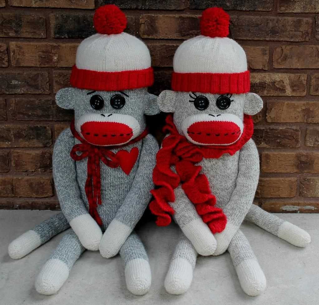 Knit sock monkey pattern