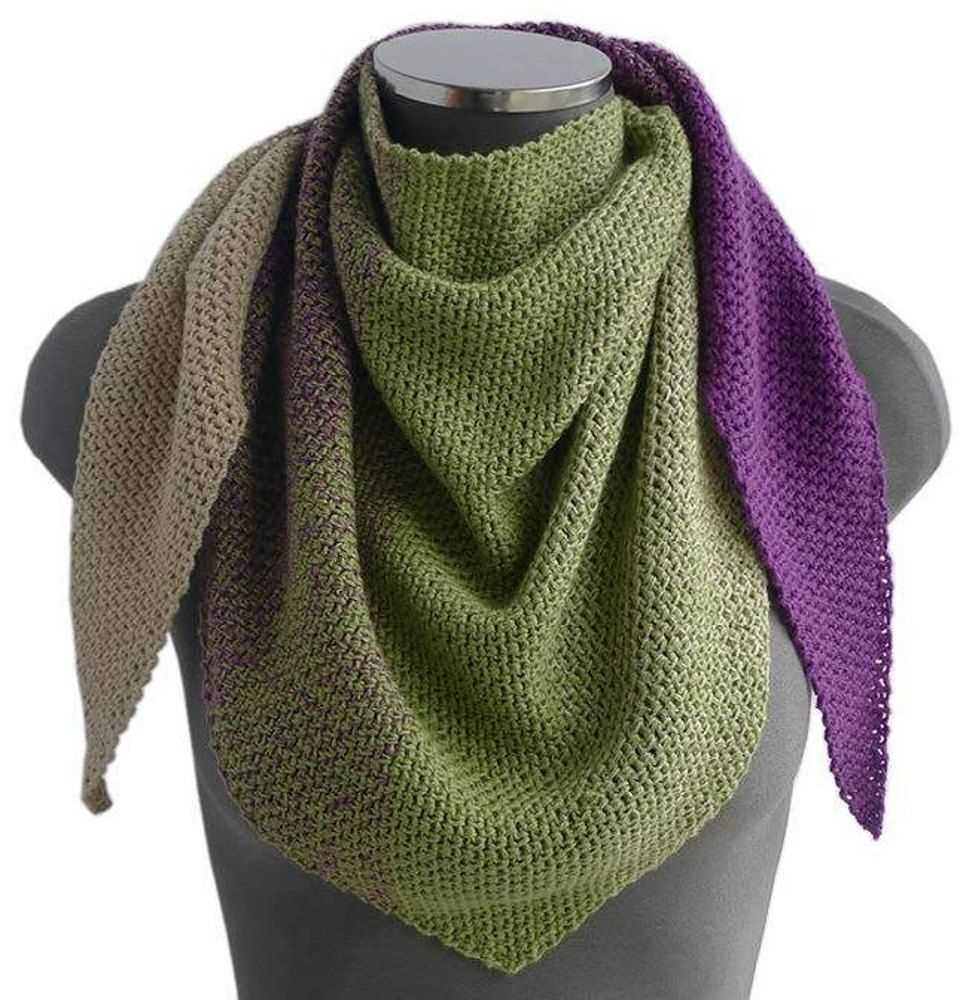 Knit triangle scarf pattern