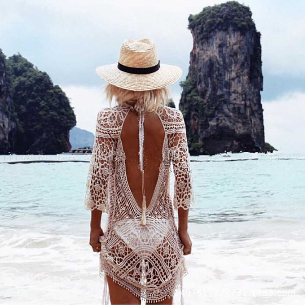 Knitted beach dress pattern