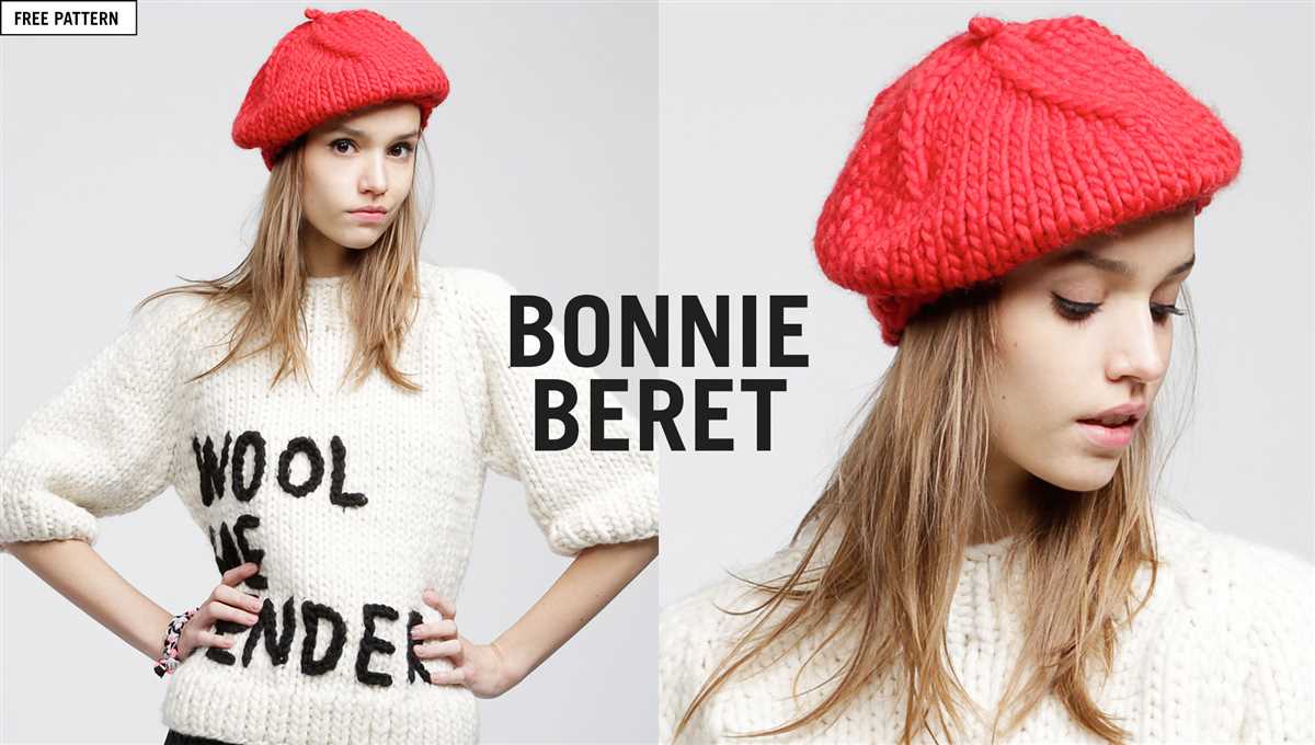 Knitted beret pattern straight needles