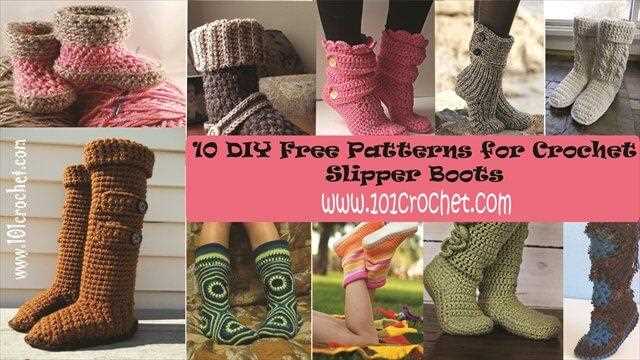 Knitted boot slippers free pattern