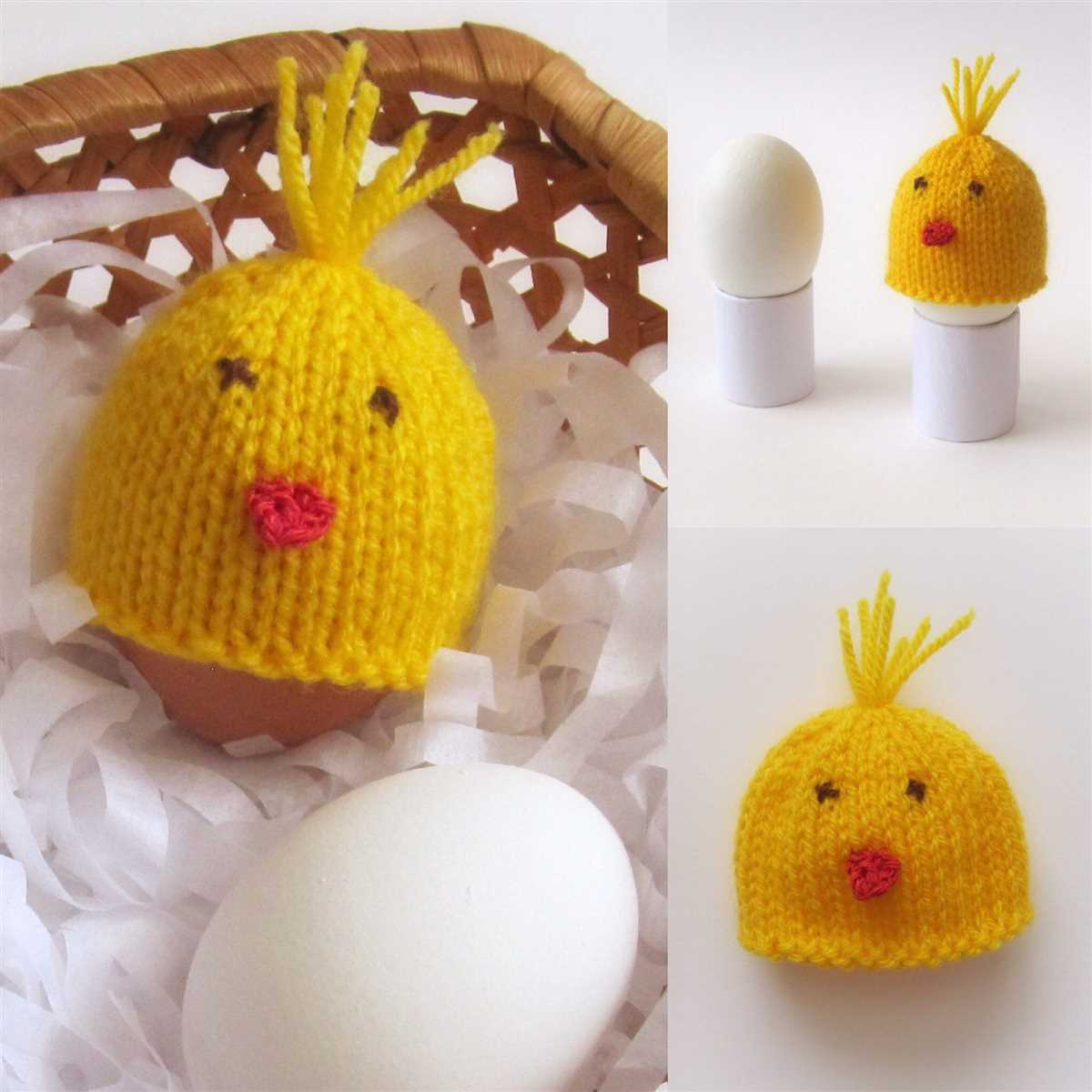 Knitted bunny egg cosy pattern