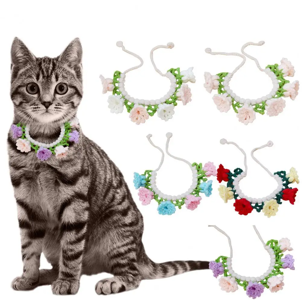 Knitted cat collar pattern