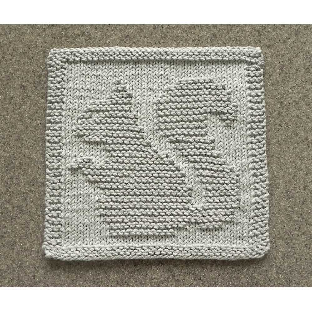 Knitted dish rag pattern