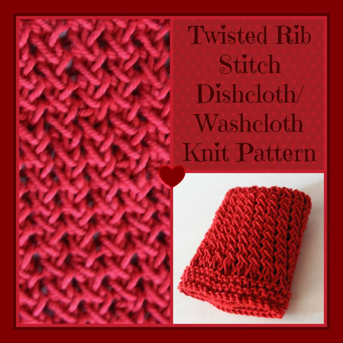 Knitted dishcloth pattern easy
