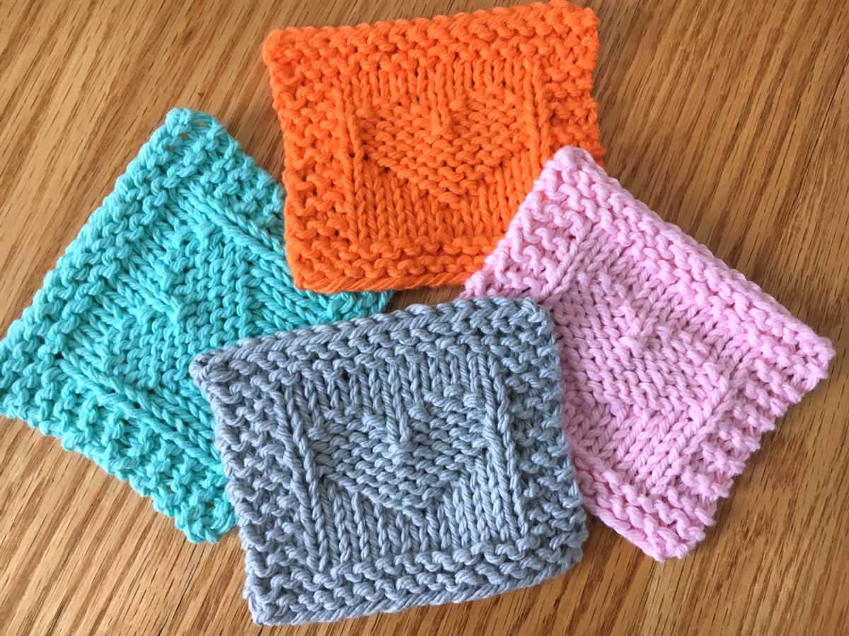 Knitted dishcloth pattern easy