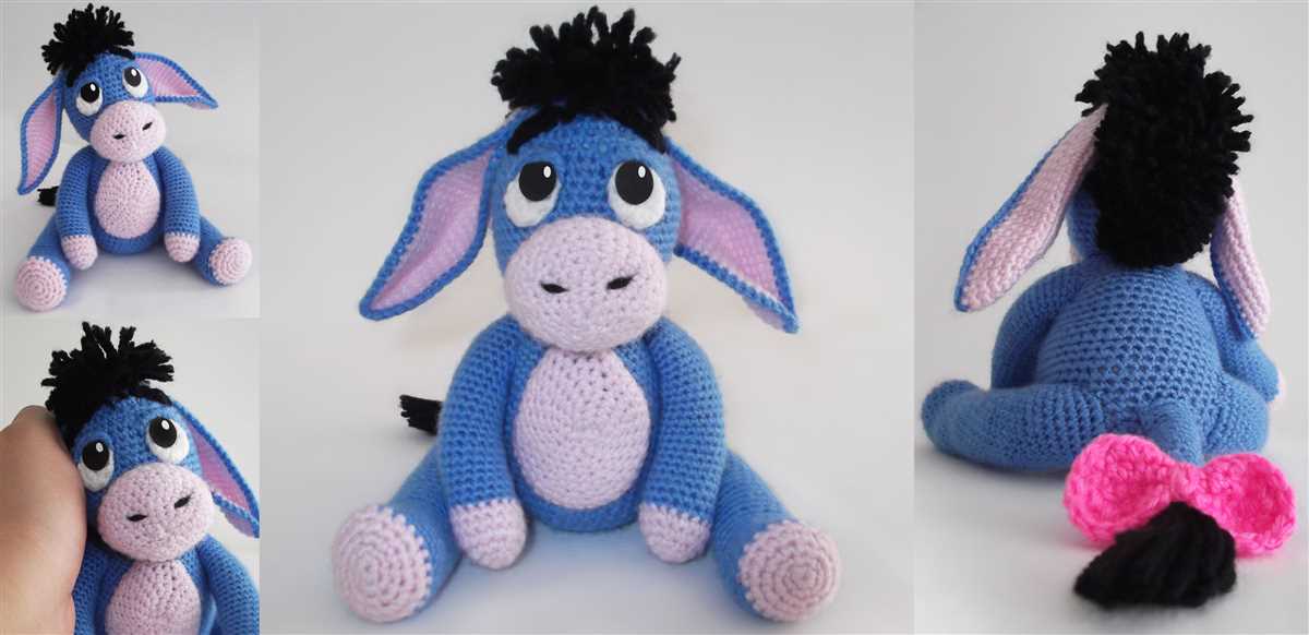 Knitted eeyore pattern