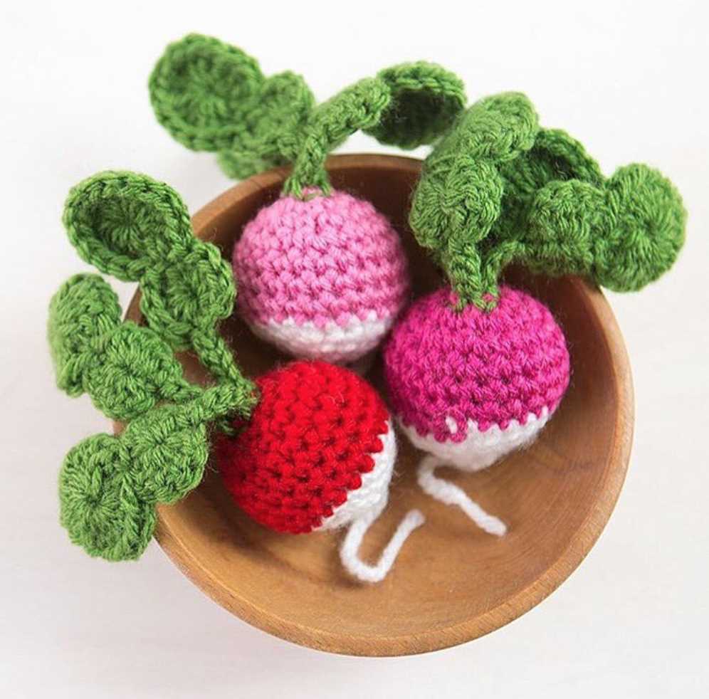 Knitted fruit and veg patterns