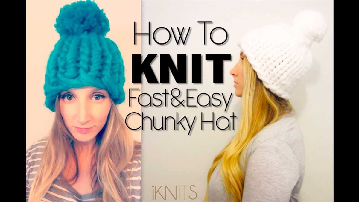 Knitted hat patterns using chunky yarn