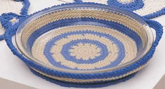 Knitted hot bowl holder pattern