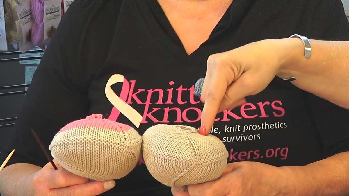 Knitted knockers bottom up pattern