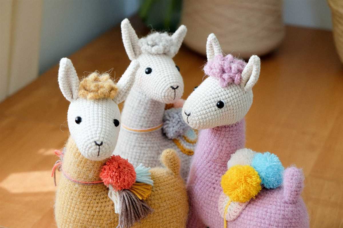 Knitted llama pattern