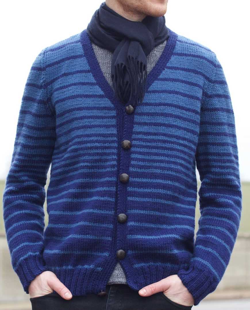 Knitted mens cardigan pattern
