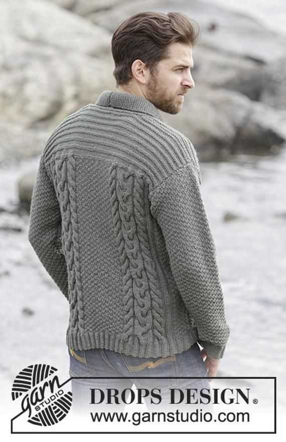Knitted mens cardigan pattern