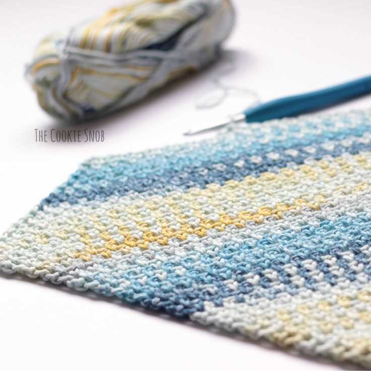 Knitted moss stitch dishcloth pattern