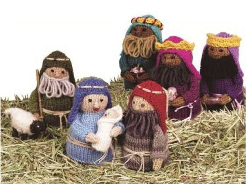 Knitted nativity scene free pattern