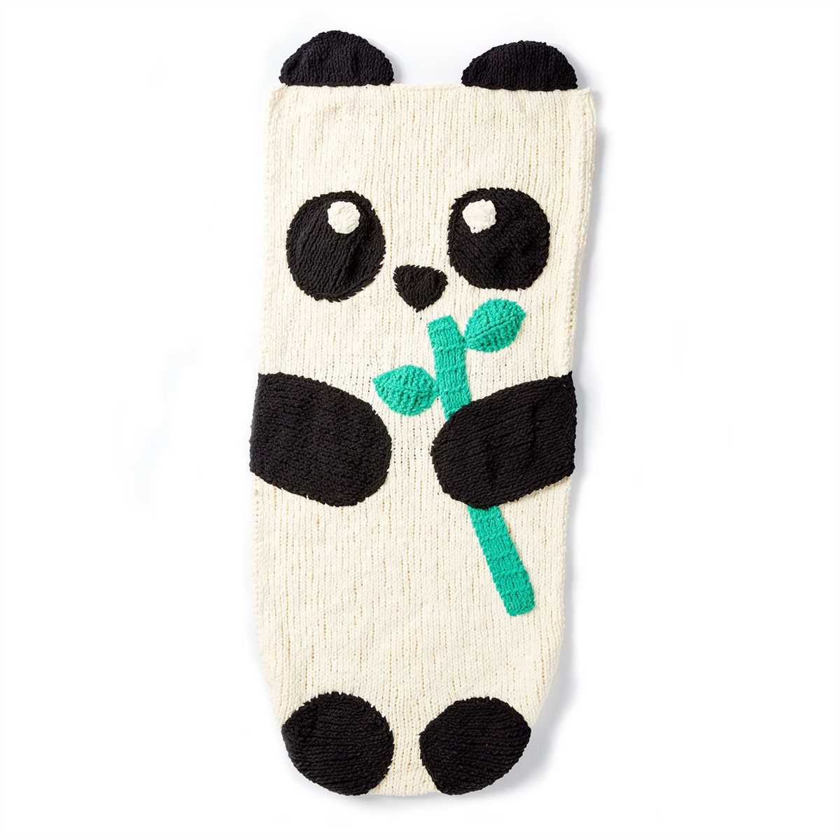 Knitted panda bear pattern