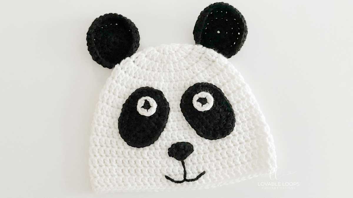 Knitted panda hat pattern free