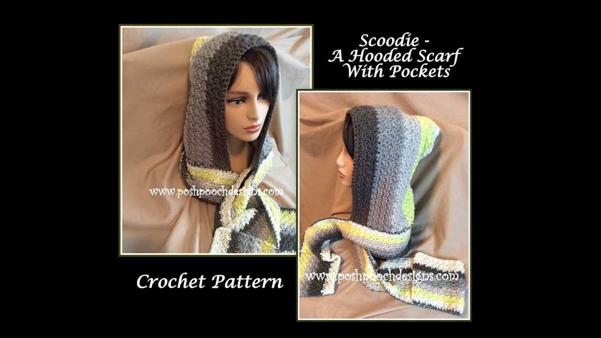 Knitted patterns com hooded scarf