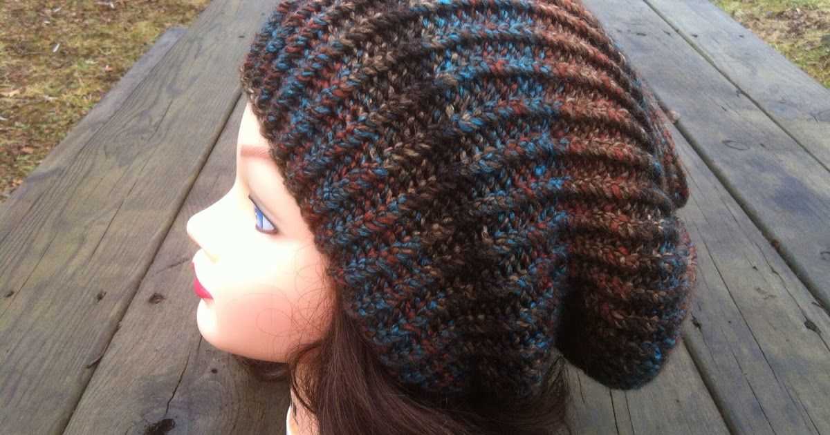 Knitted slouchy hat pattern free