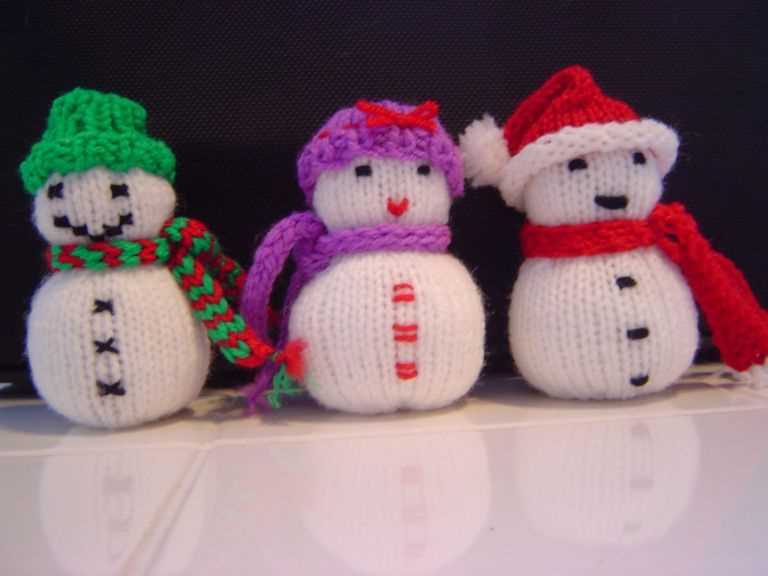 Knitted snowman ornament patterns