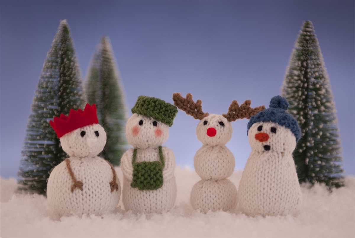 Knitted snowman pattern