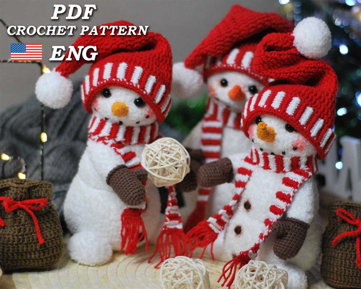 Knitted snowman pattern