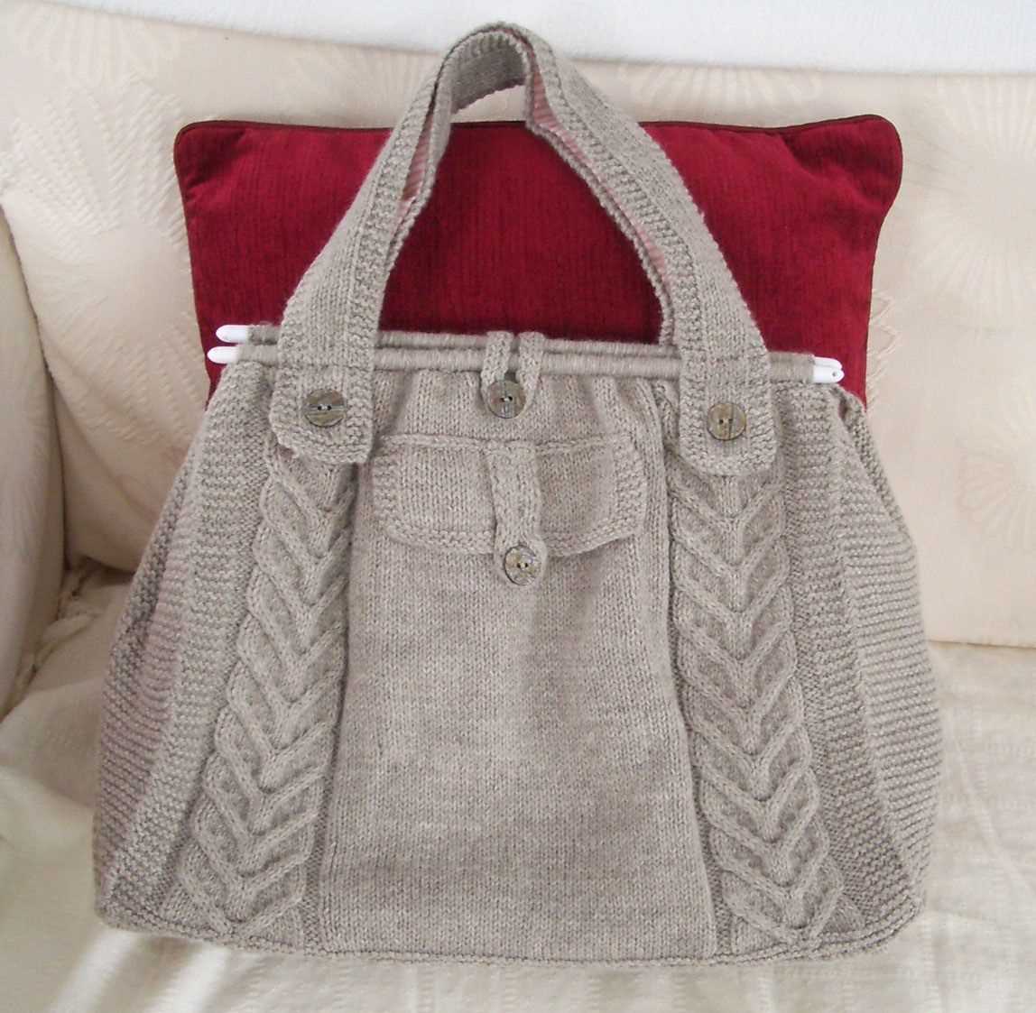 Knitted tote bag pattern free