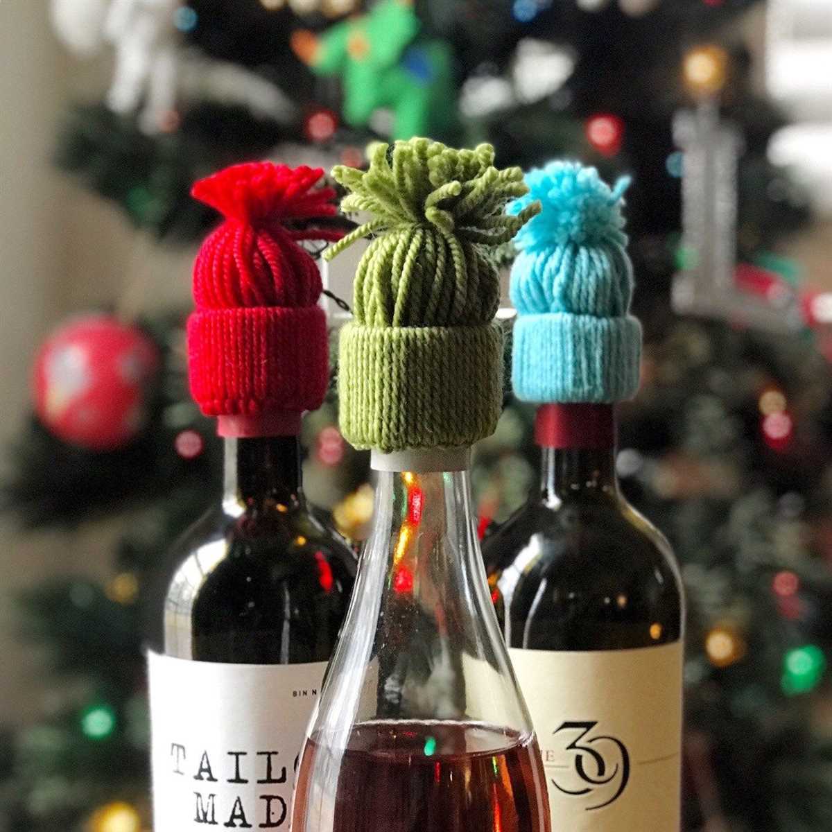 Knitted wine bottle toppers patterns