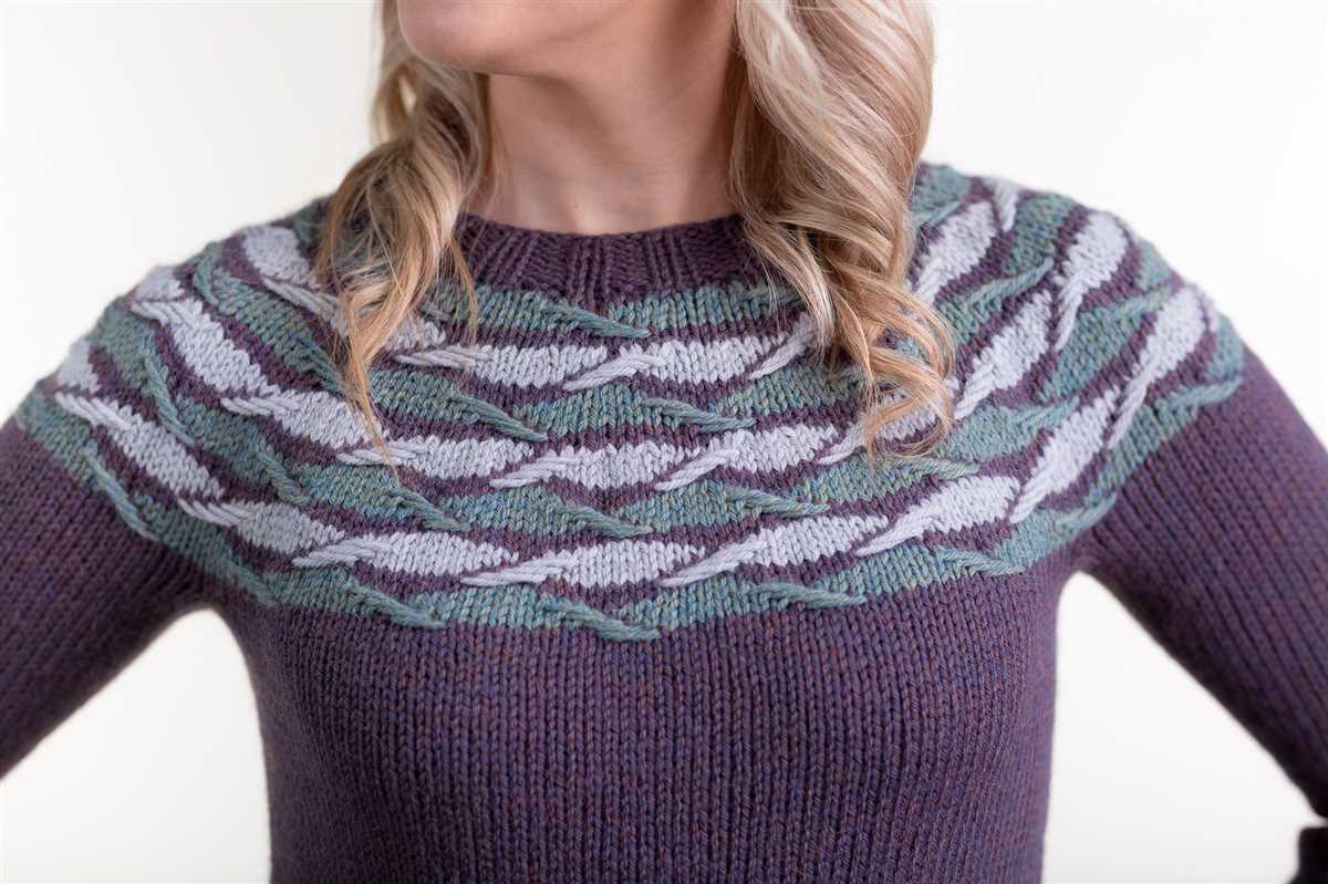 Knitted yoke sweatshirt pattern