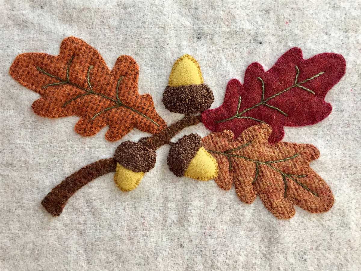 Knitted autumn leaves pattern