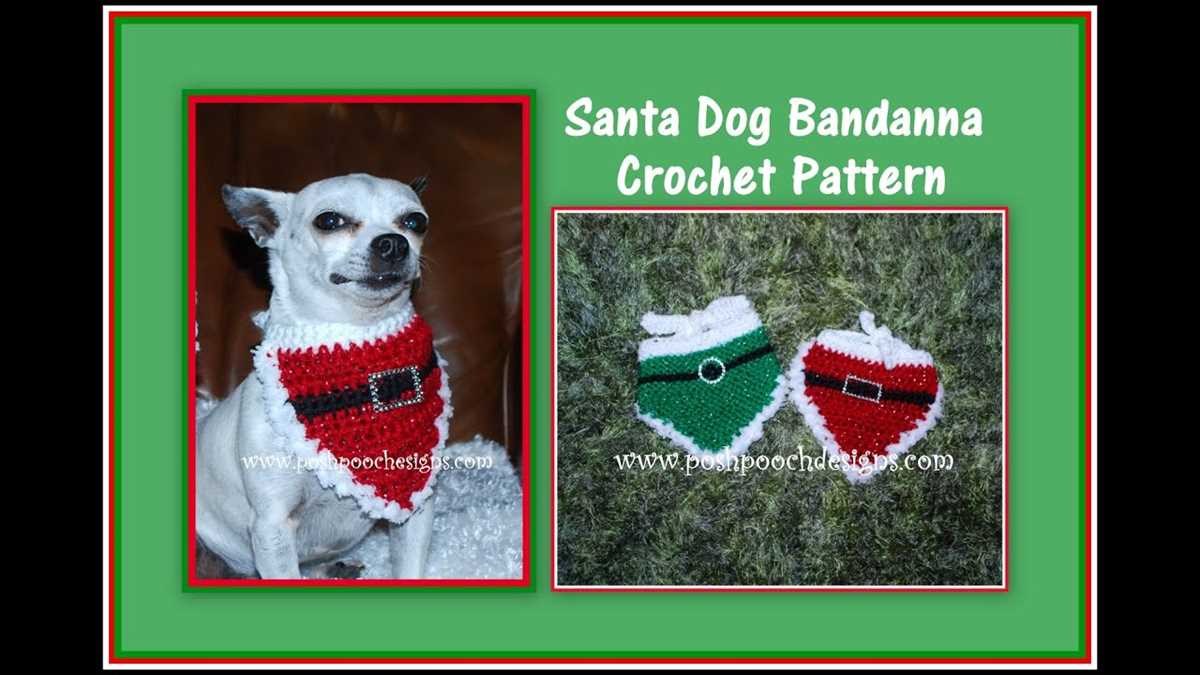 Knitted bandana pattern for dogs