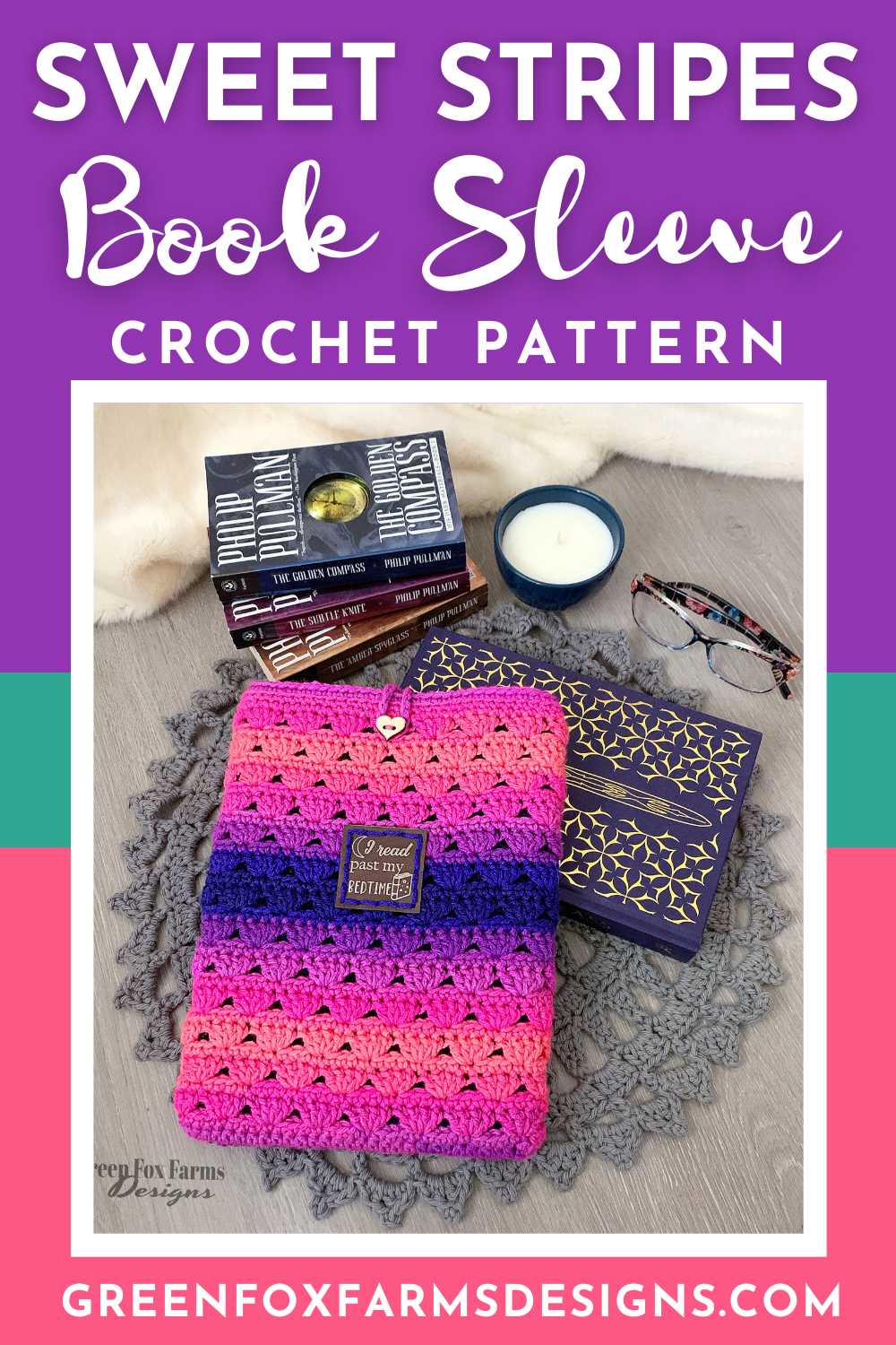 Knitted book sleeve pattern
