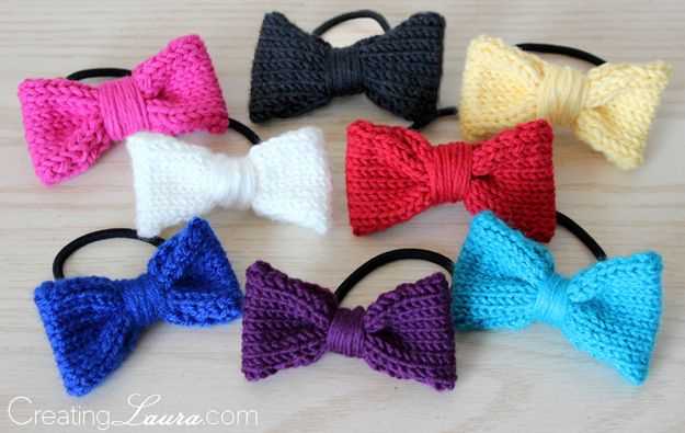 Knitted bows free pattern