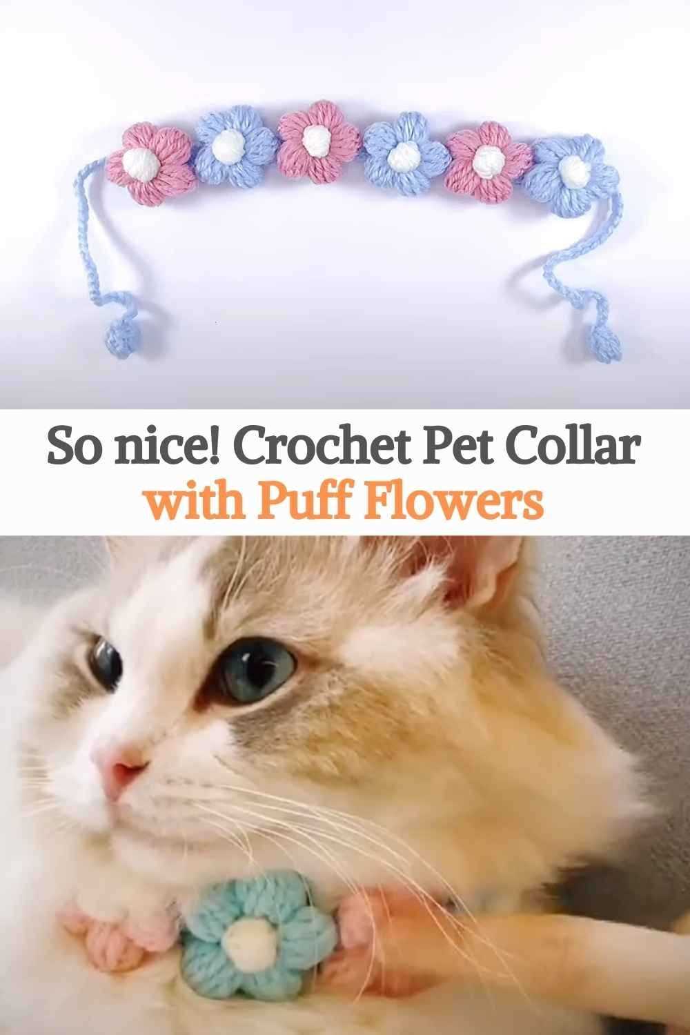 Knitted cat collar pattern