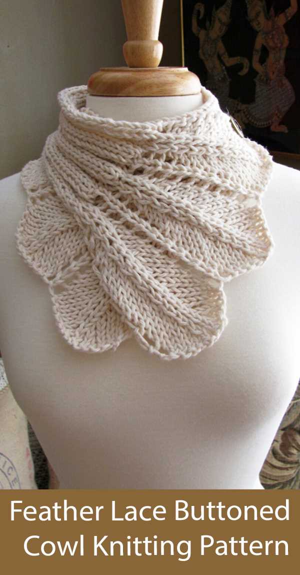 Knitted cowl with buttons pattern free