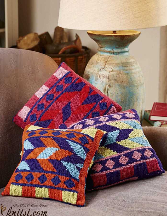 Knitted cushion covers free patterns