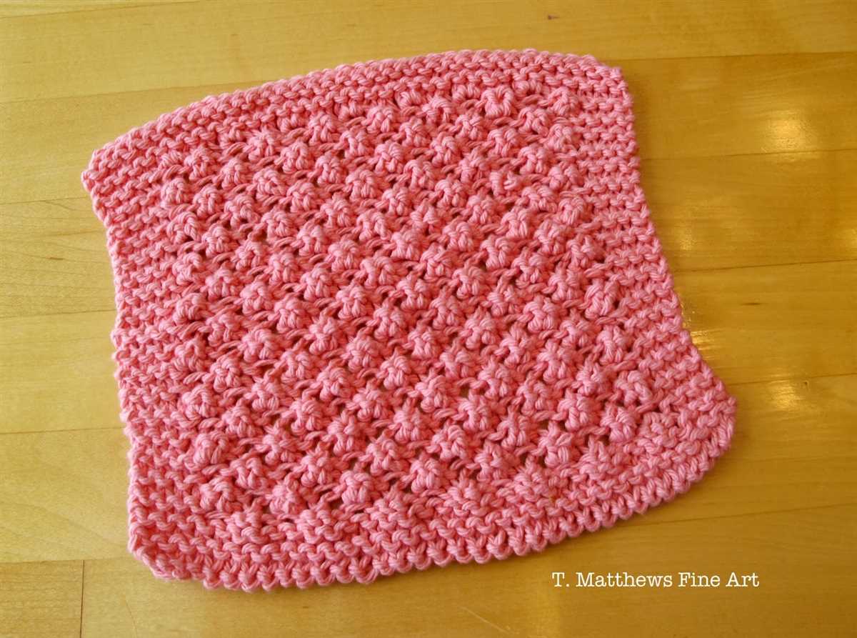 Knitted dishcloth pattern easy