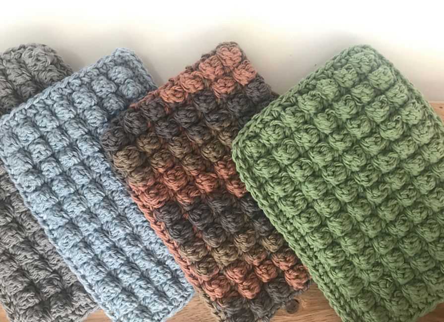 Knitted dishcloth patterns for variegated yarn