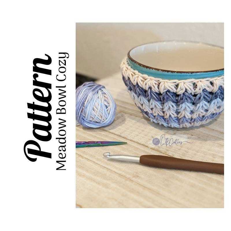 Knitted hot bowl holder pattern