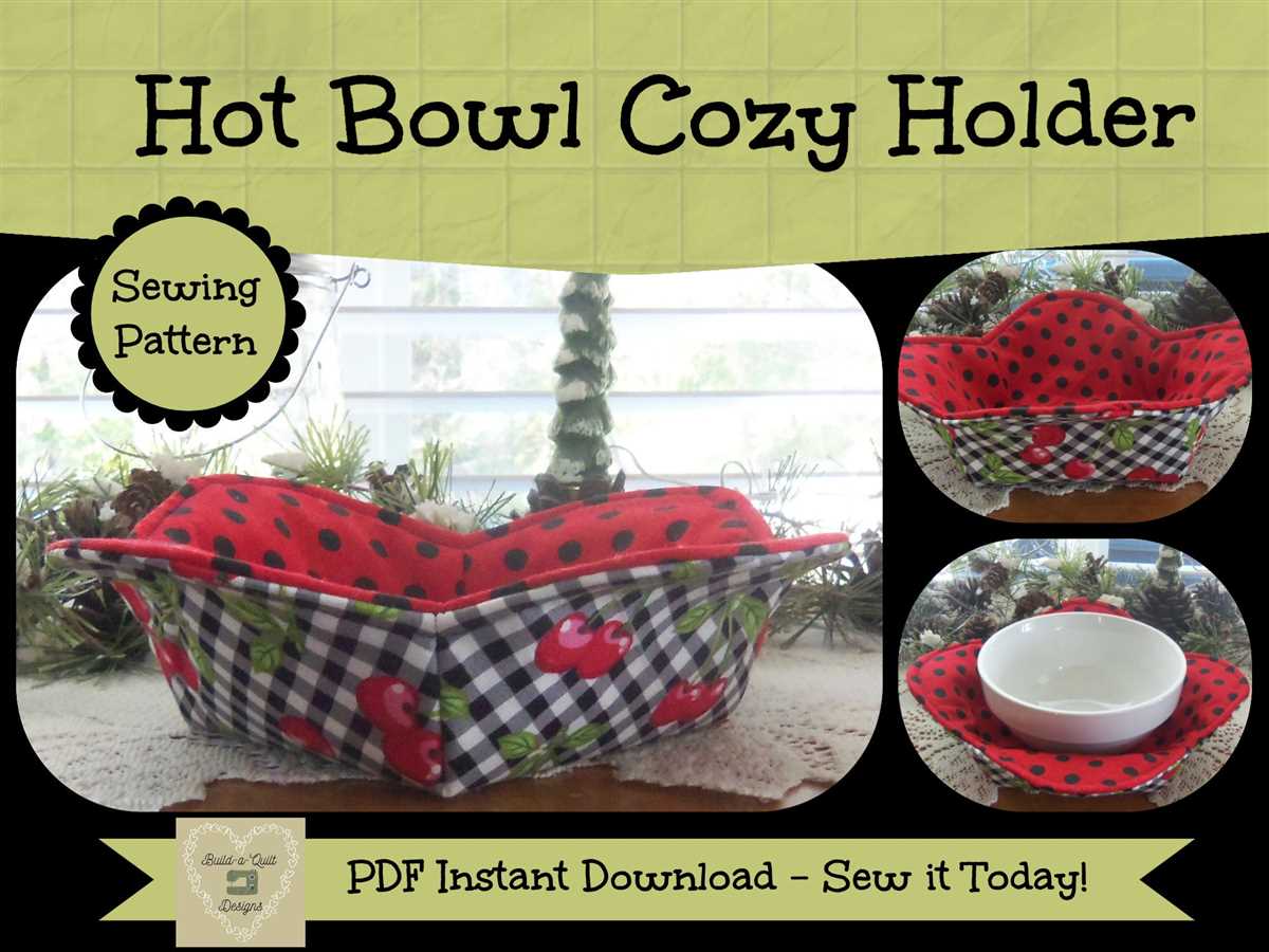 Knitted hot bowl holder pattern