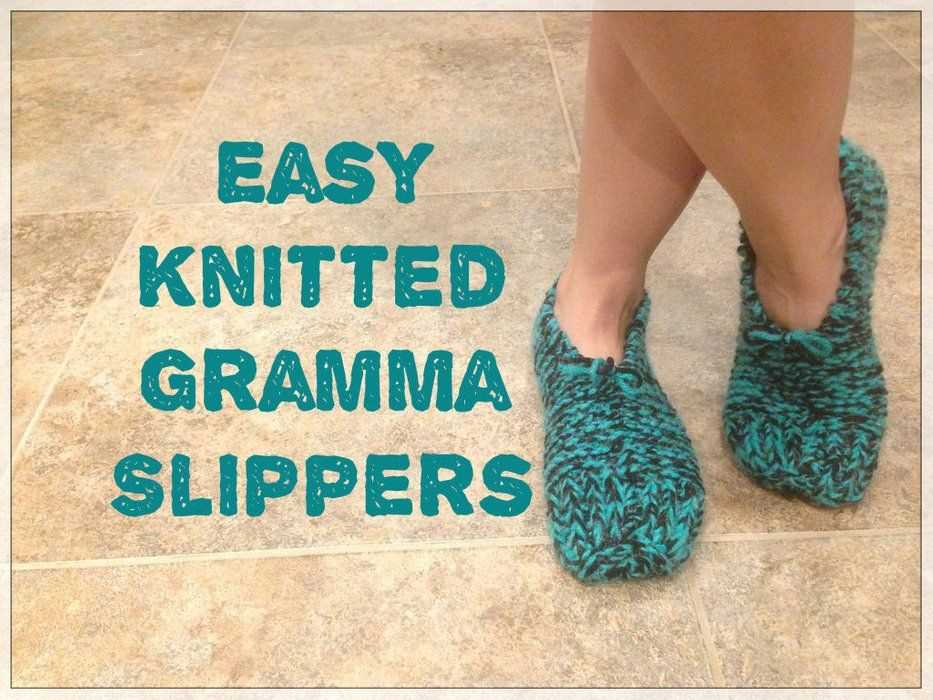 Knitted house slippers pattern free
