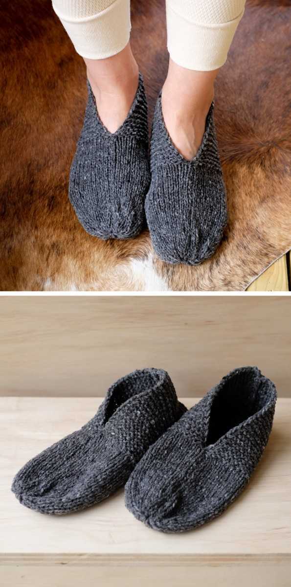 Knitted house slippers pattern free